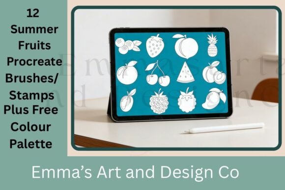 Download Summer Fruit Brushes Procreate Stamp Set - Stamp Collection