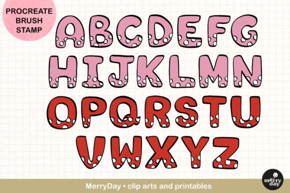 Download ABC Procreate Brush Stamp Polka Dot - Stamp Collection