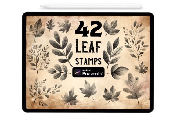 Download 42 Leaf Procreate Stamp Brushes - Stamp Collection