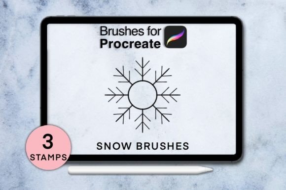 Download 3 Snow Procreate Stamps - Stamp Collection