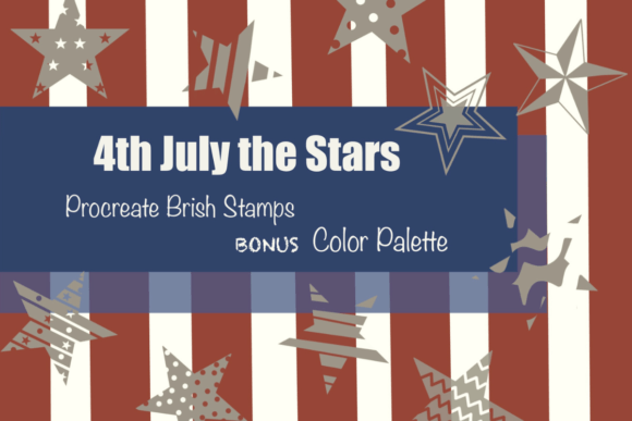 Download Procreate Brush Stamp| 4th of July Stars - Stamp Collection