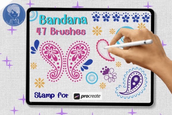 Download Bandana Brush Stamp Procreate - Stamp Collection