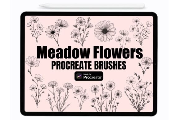 Download Meadow Flowers Procreate Stamps | Brush - Stamp Collection