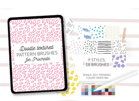 Download Doodle Dots Procreate Stamps. Abstract - Stamp Collection