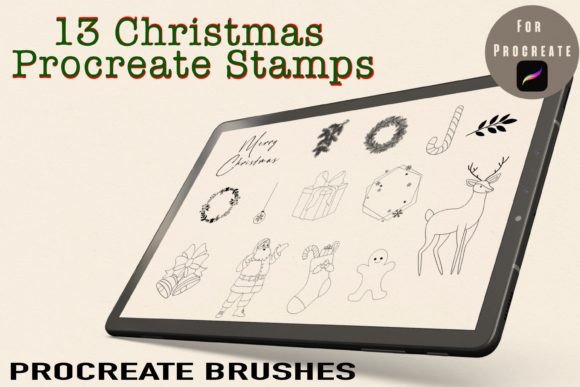 Download Christmas Procreate Stamps - Stamp Collection