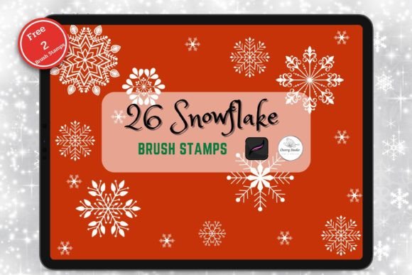 Download Snowflake Brush Stamp Procreate - Stamp Collection